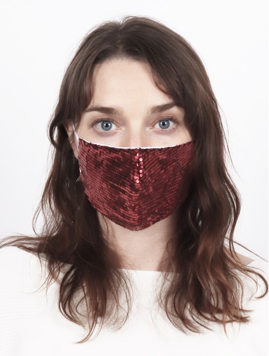 Sequins Design Face Mask w/ Filter Pocket